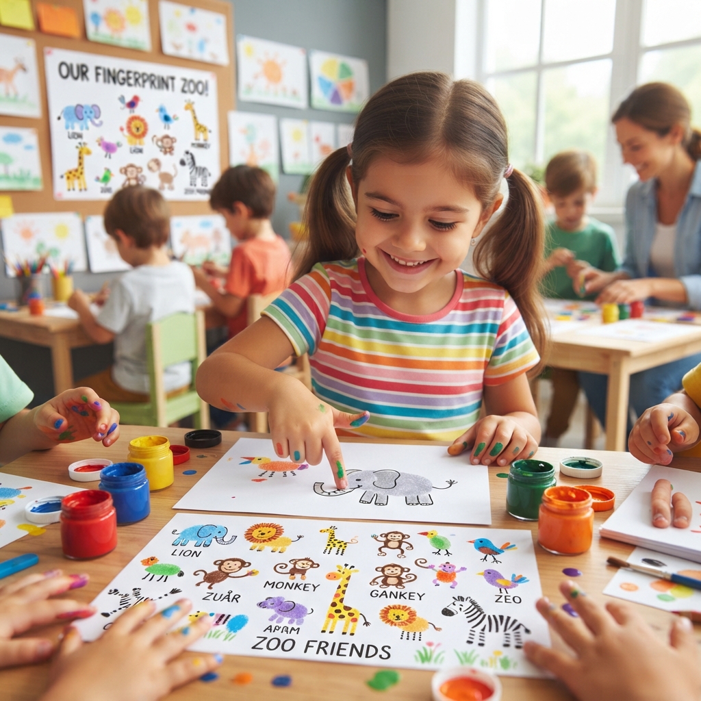 A Children's Fingerprint Zoo