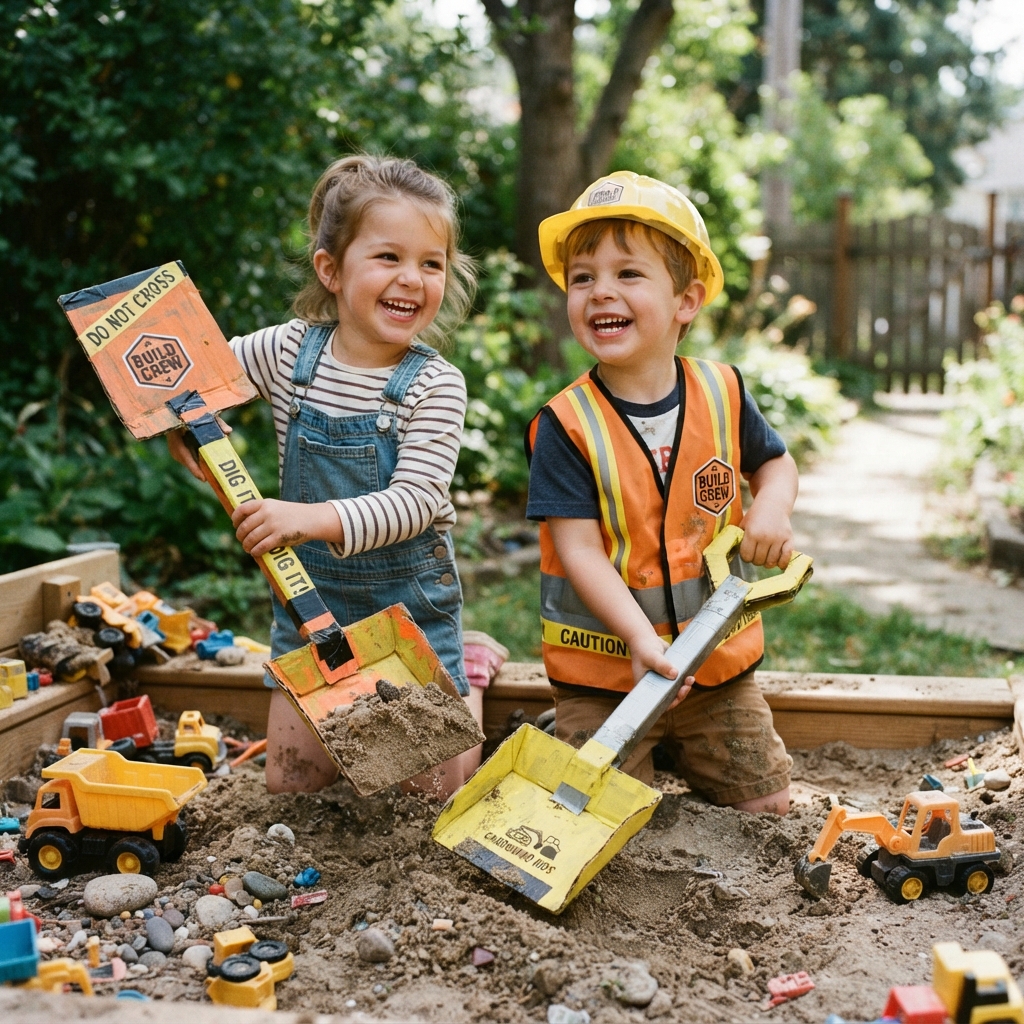 cardboard construction shovel