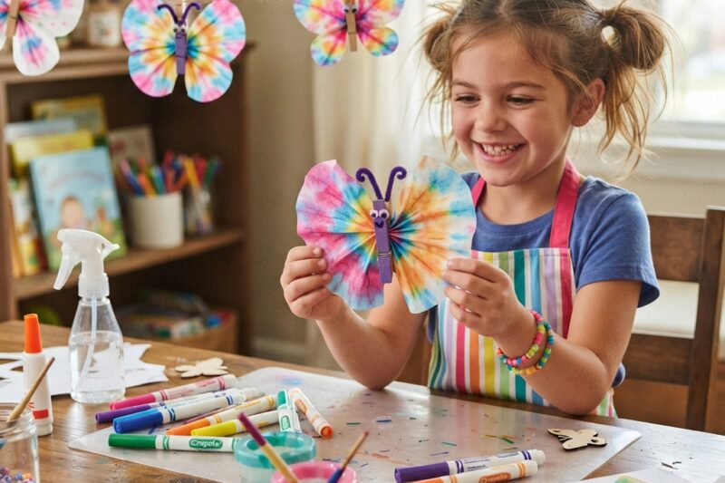 Coffee Filter Butterflies for Children: A Colorful and Easy Craft