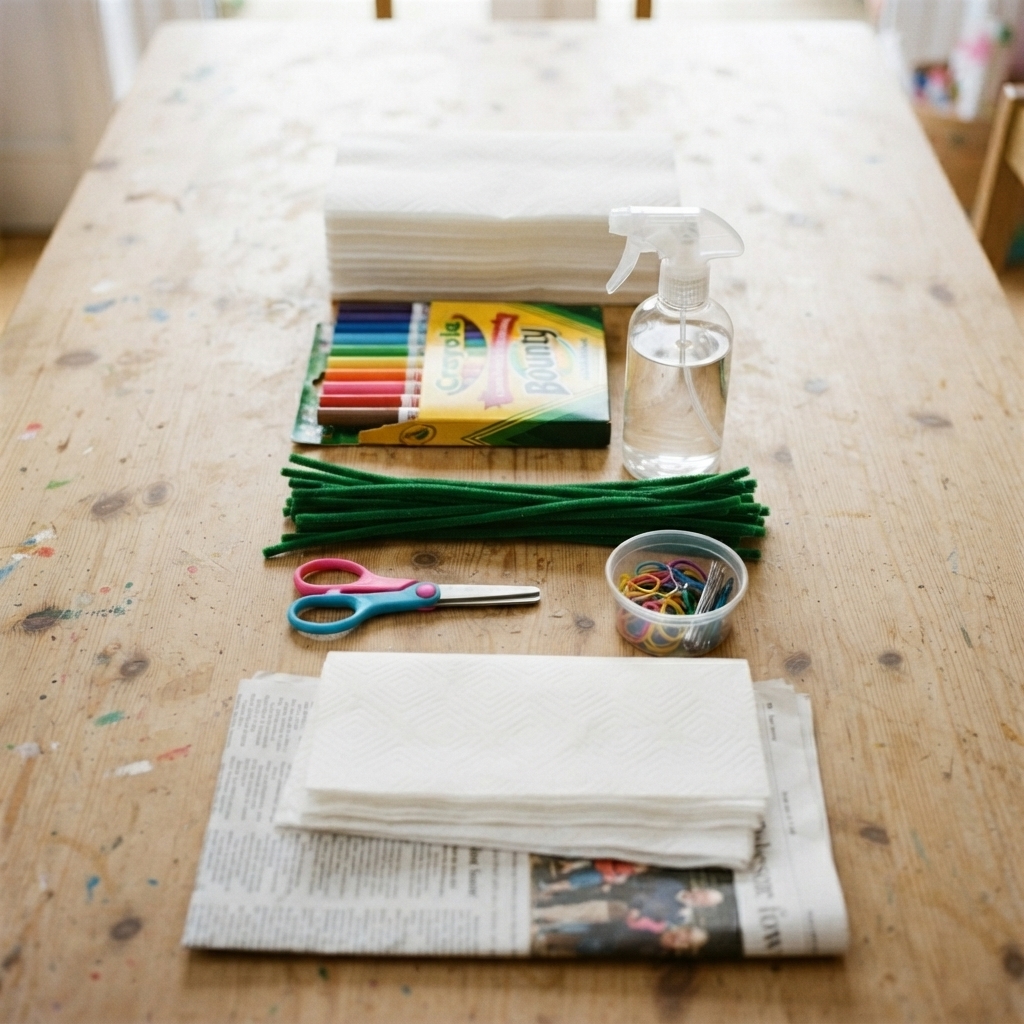 Paper towel flowers