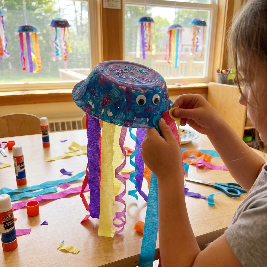 Paper Jellyfish Making Project for Children: A Fun Ocean Craft Adventure
