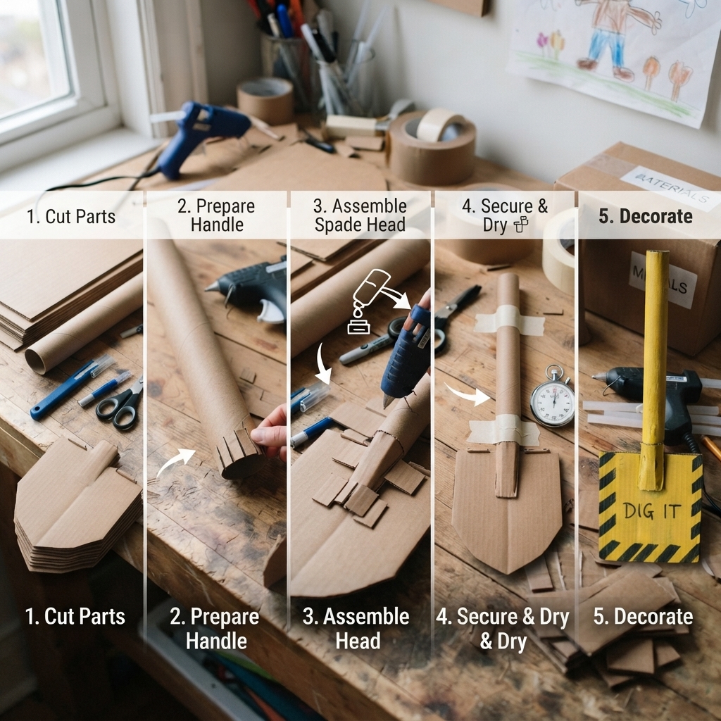 cardboard construction shovel
