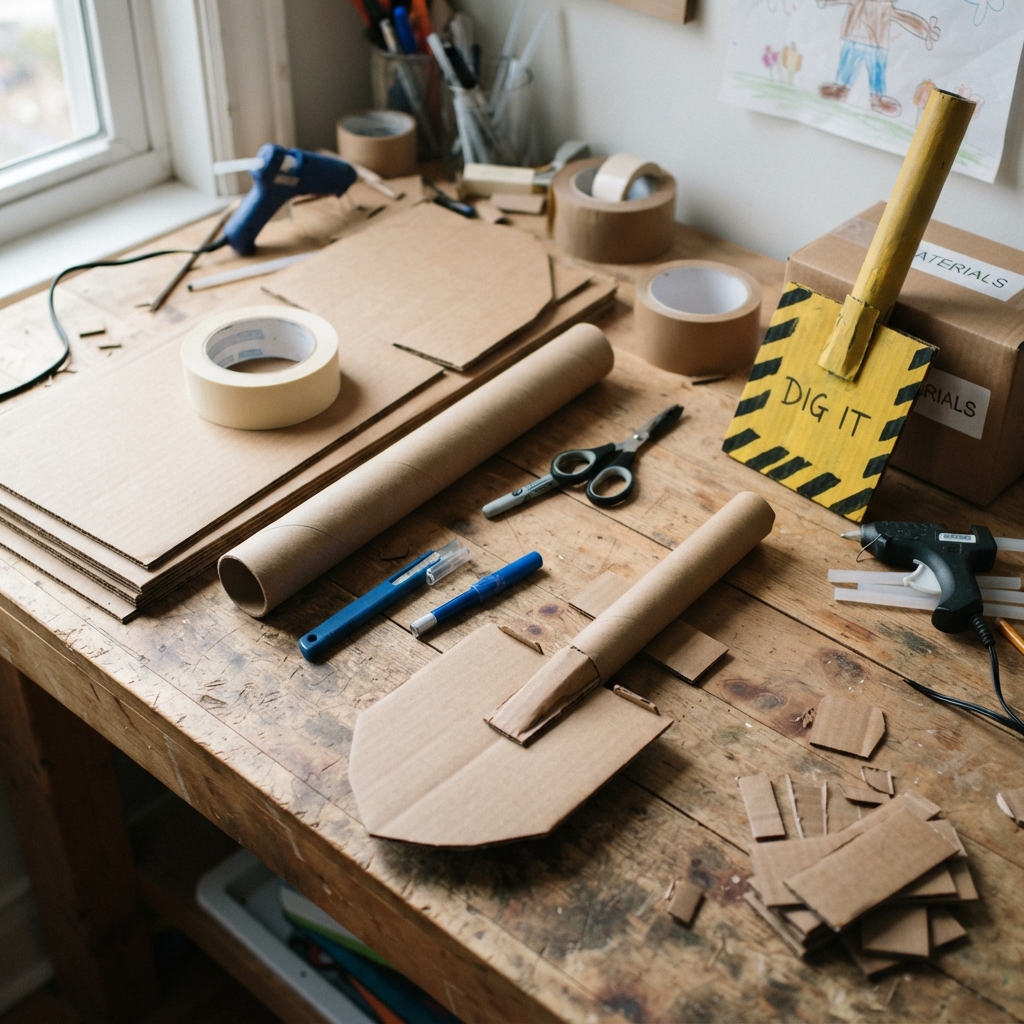 cardboard construction shovel
