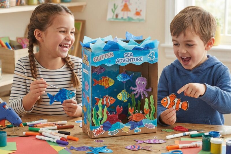 How to Make a Cardboard Fish Tank for Children: A Fun Ocean Craft Adventure
