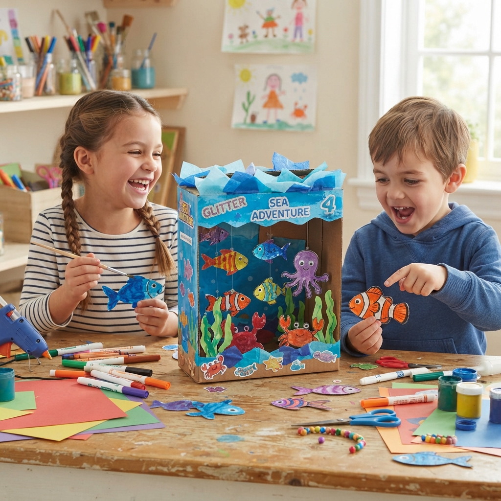cardboard fish tank i