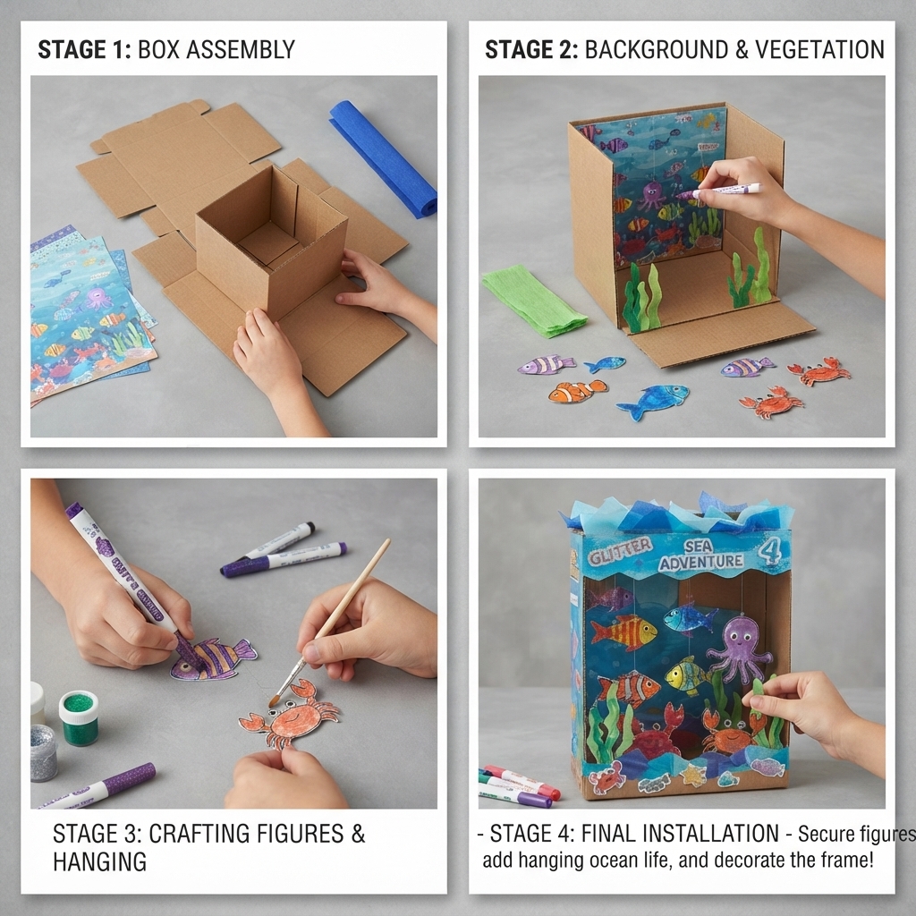 cardboard fish tank is