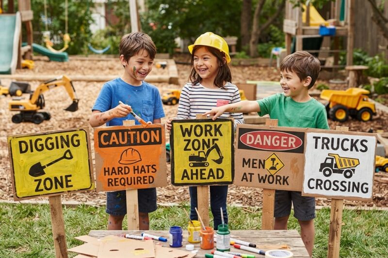 Cardboard Construction Site Signs for Kids: A Fun and Easy DIY Craft Project