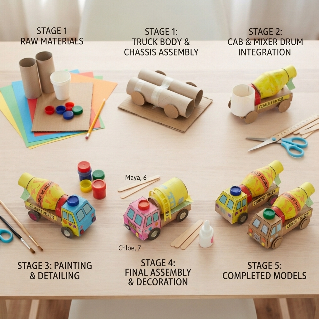 paper cement truck project