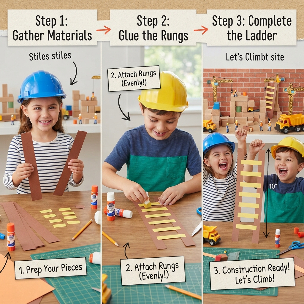 paper ladder for a construction site