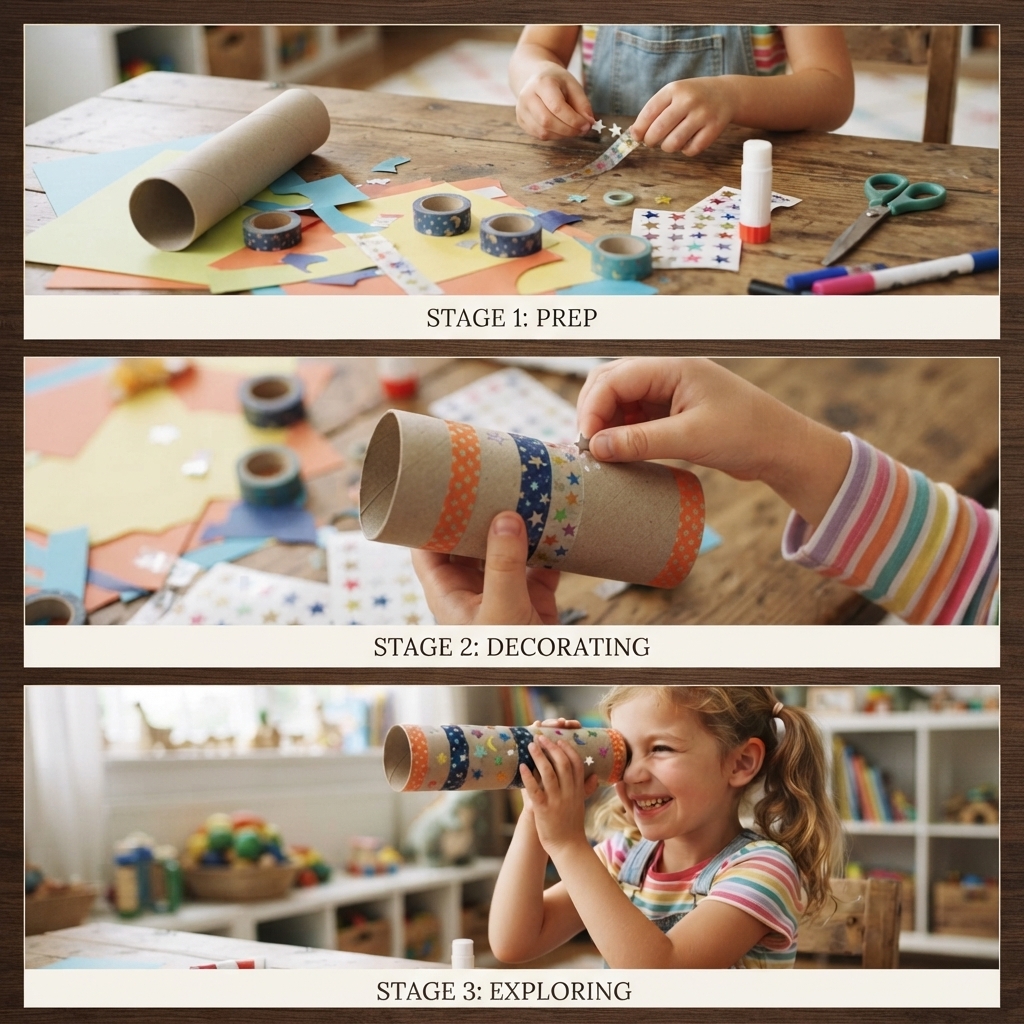 telescope from a toilet paper roll