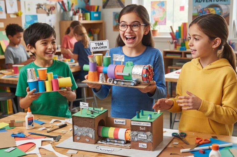 Tunnel Boring Machine Project Using Paper: A Fun Engineering Craft for Children