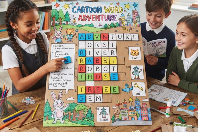 A Cartoon-Inspired Word Crossword Game