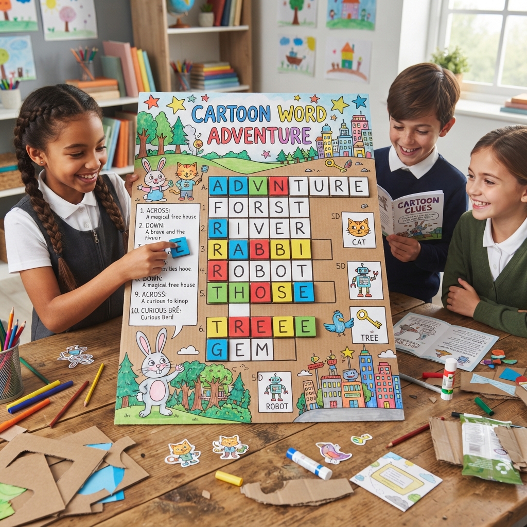 A Cartoon-Inspired Word Crossword Game