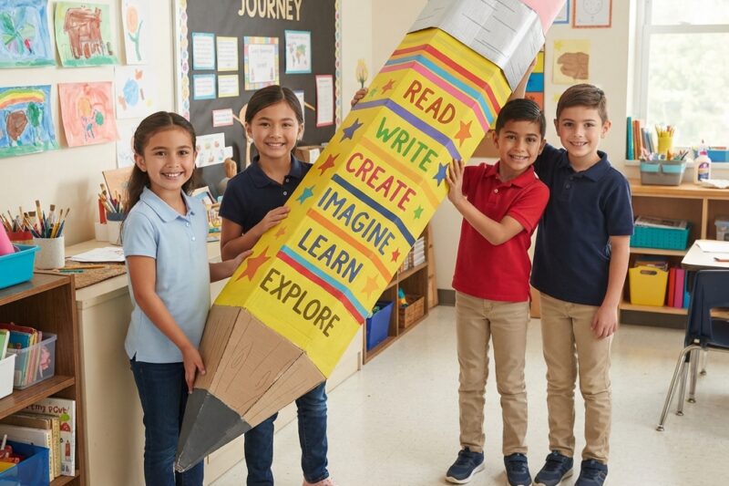 A Giant Cardboard Pencil