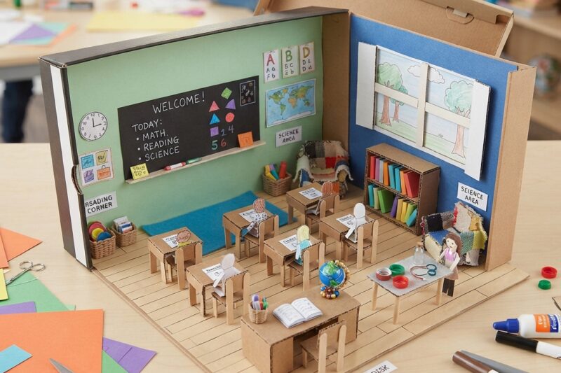 Shoebox Classroom Section Model