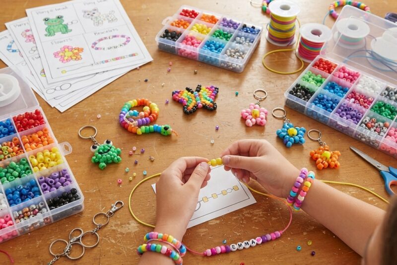 Easy Crafts for Children Using Pony Beads