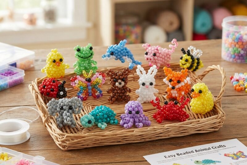 Easy-to-Make Animal Crafts Made from Beads