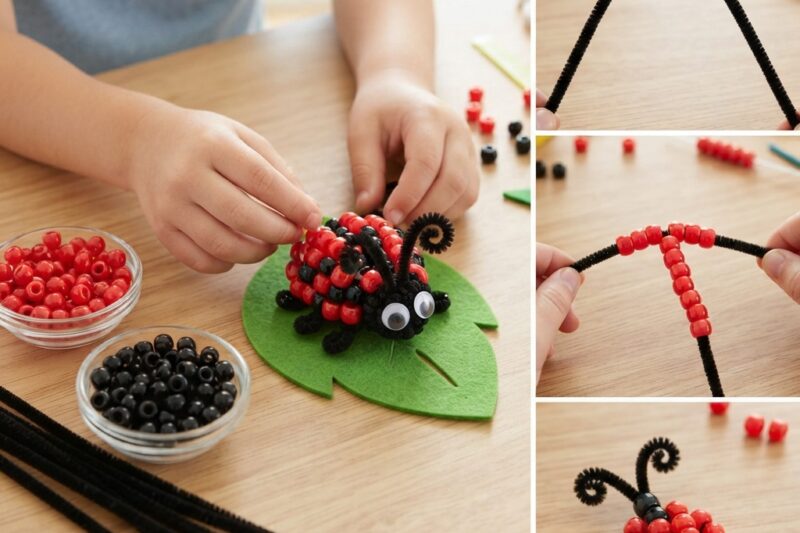 How to Make a Beaded Ladybug for Children