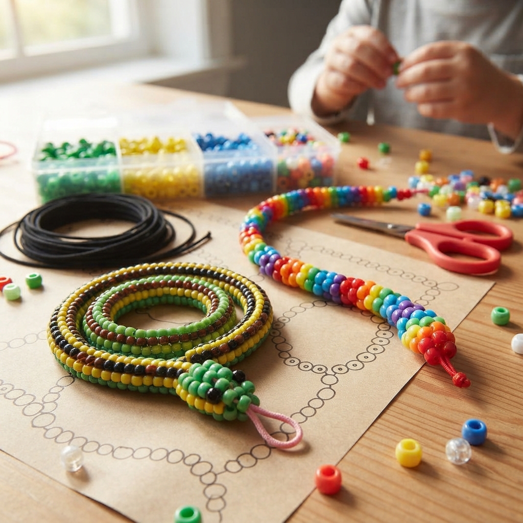 How to Make a Beaded Snake for Children