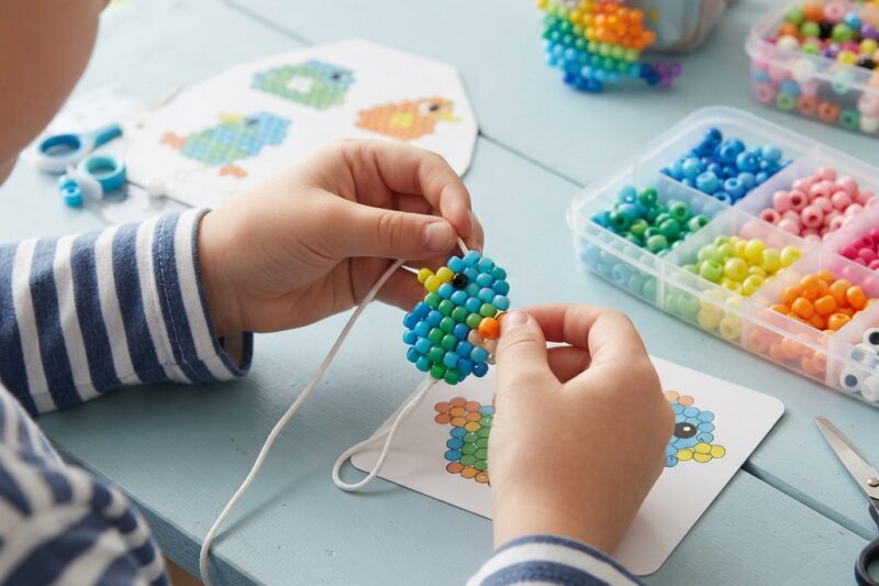 How to Make a Small Beaded Bird for Children