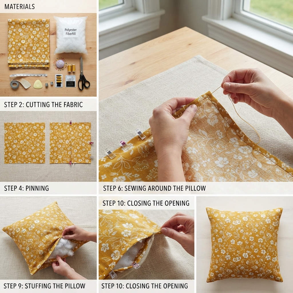 How to Sew a Decorative Pillow by Hand