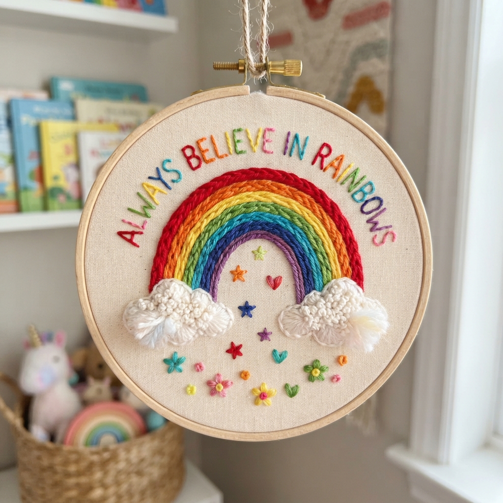 Rainbow Embroidery for Children