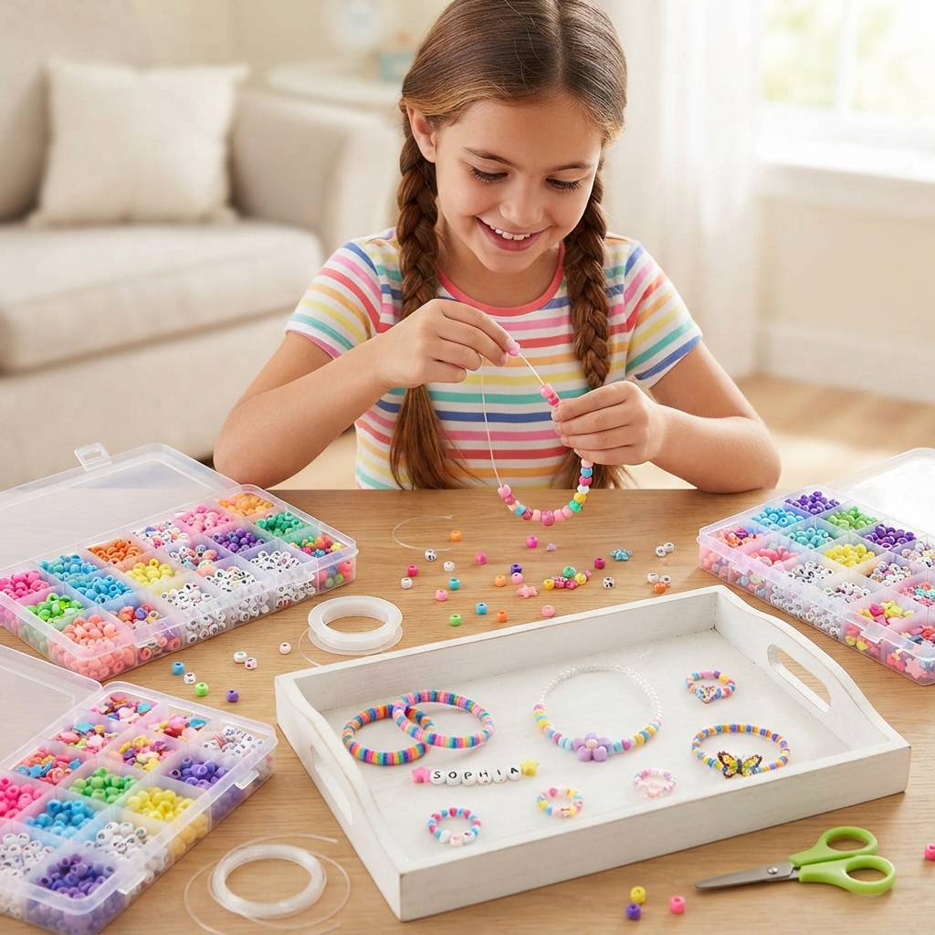 Simple Beaded Jewelry for Children