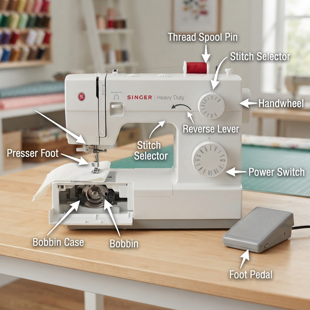 Step 2 Learn the Parts of a Sewing Machine
