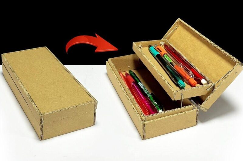How to Make a School Pencil Case Out of Cardboard: A Fun DIY Craft for Kids