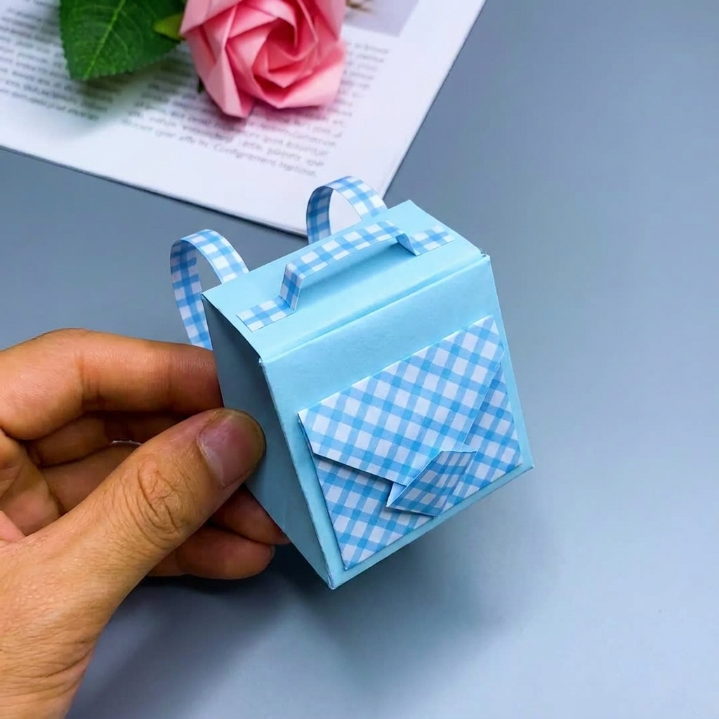 school bag out of paper